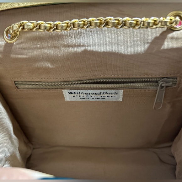 Vintage Whiting and Davis gold metal mesh bag clutch purse prom wedding formal - Picture 4 of 6